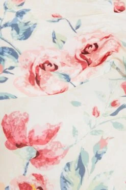 Curve Pink Floral Peplum Top -Deals Clothifyr Store 00100038859 ZS