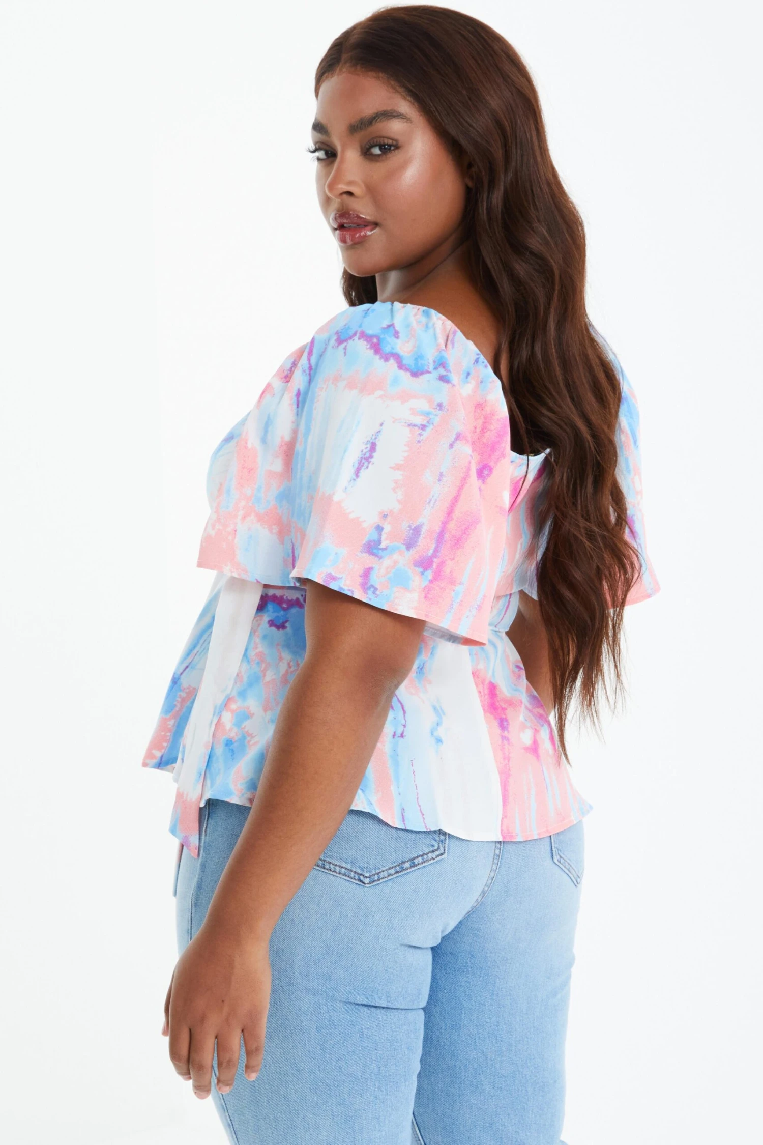 Curve Blue Marble Wrap Top 5 Curve Blue Marble Wrap Top - Image 3