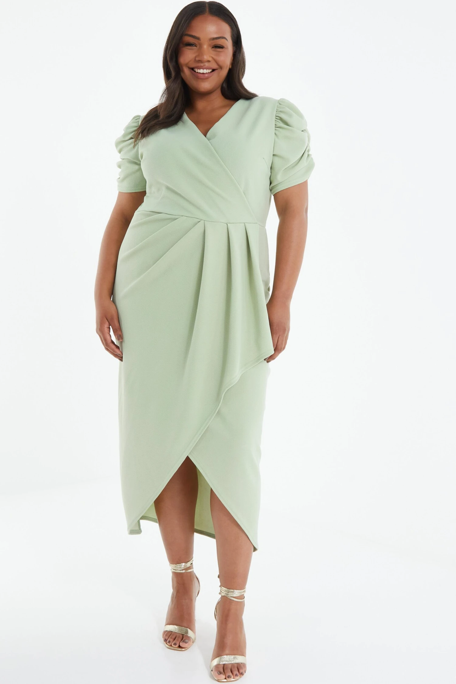 Curve Sage Wrap Midi Dress 4 Curve Sage Wrap Midi Dress - Image 2