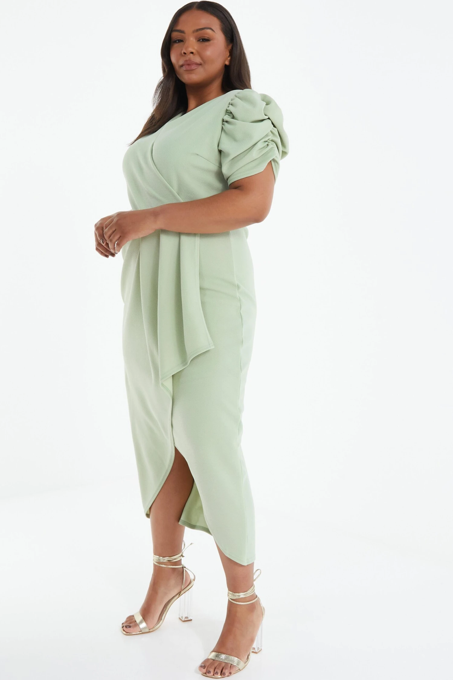 Curve Sage Wrap Midi Dress 6 Curve Sage Wrap Midi Dress - Image 4