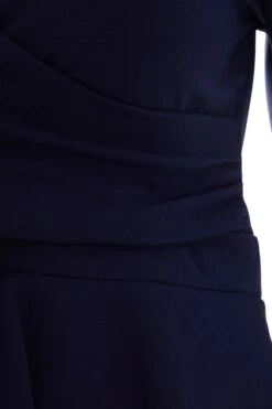 Curve Navy Peplum Top -Deals Clothifyr Store 00100038993 ZS