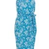 Blue Curve Ditsy Floral Midi Dress -Deals Clothifyr Store 00100039015 ZM