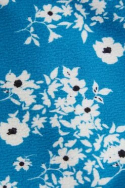 Blue Curve Ditsy Floral Midi Dress -Deals Clothifyr Store 00100039015 ZS