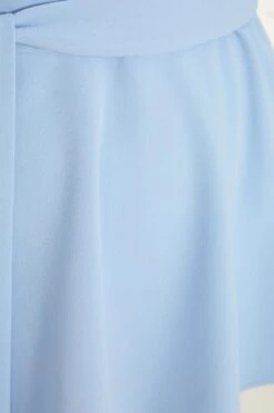 Curve Blue Strappy Tie Peplum Top 13 Curve Blue Strappy Tie Peplum Top -Deals Clothifyr Store 00100039017 ZS