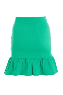 Jade Green Ruched Mini Skirt -Deals Clothifyr Store 00100039053 ZB