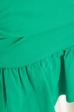 Jade Green Ruched Mini Skirt -Deals Clothifyr Store 00100039053 ZS