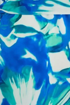 Curve Blue Tropical Print Wrap Top 13 Curve Blue Tropical Print Wrap Top -Deals Clothifyr Store 00100039210 ZS