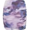 Purple Marble Print Mesh Ruched Mini Skirt 1 Purple Marble Print Mesh Ruched Mini Skirt -Deals Clothifyr Store 00100039615 ZM