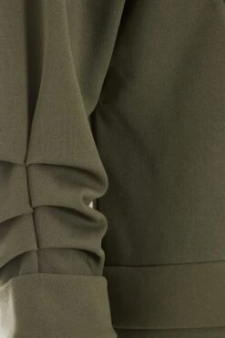Petite Khaki Ruched Sleeve Blazer 7 Petite Khaki Ruched Sleeve Blazer -Deals Clothifyr Store 00100039752 ZS