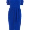 Curve Royal Blue Wrap Midi Dress -Deals Clothifyr Store 00100039753 ZM